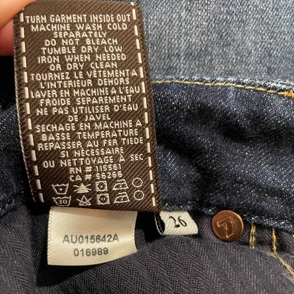 7 For All Mankind Kimmie Bootcut Denim Jeans Darker Wash Size 26 $198 - Picture 5 of 11